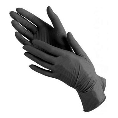 Перчатки нитриловые черные без пудры L