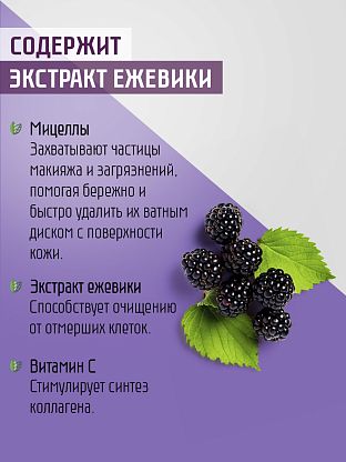 Гиалуроновая мицеллярная вода "Ежевика"