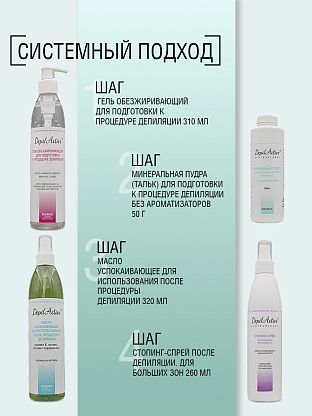 Минеральная пудра (тальк) для подготовки к процедуре депиляции без ароматизаторов