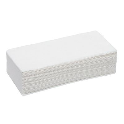 Полотенце "Cotton" хлопок 40 г/м, с тиснением белый 50 шт
